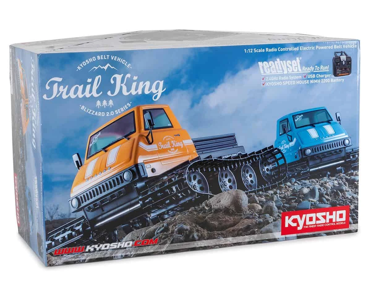 Kyosho Trail King 1/12 ReadySet All Terrain Tracks Vehicle Yellow w/2.4GHz Radio Battery and Charger 4 Kyosho Trail King 1/12 ReadySet All Terrain Tracks Vehicle Yellow w/2.4GHz Radio Battery and Charger - Image 2