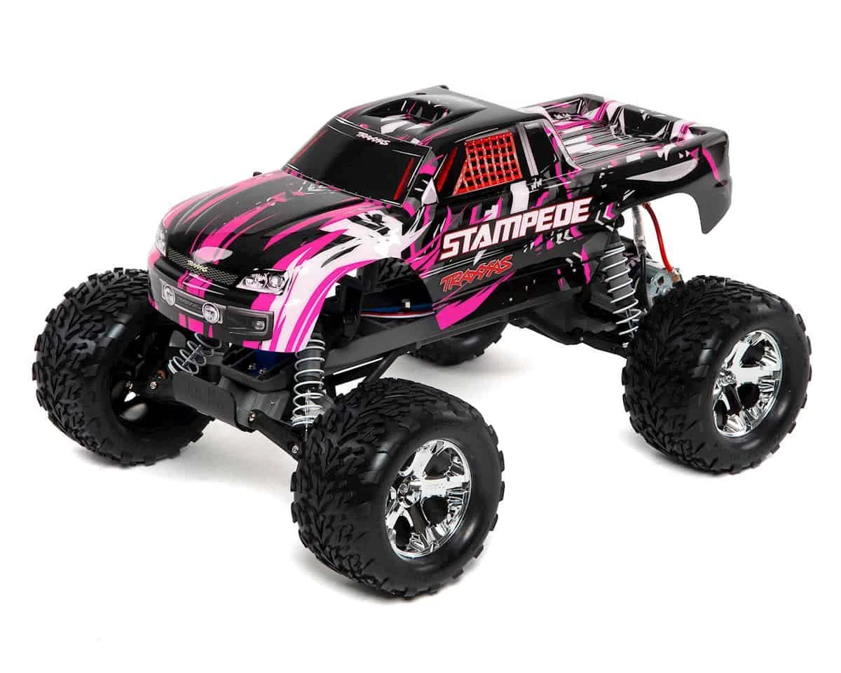 Traxxas Stampede 2WD 1/10 Scale Monster Truck with Battery and DC Charger Pink 3 Traxxas Stampede 2WD 1/10 Scale Monster Truck with Battery and DC Charger Pink