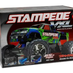 Traxxas Stampede VXL: 1/10 Scale Monster Truck Green 15 Traxxas Stampede VXL: 1/10 Scale Monster Truck Green -RC TRUCKS Outlet Shop tra36076 4 grn 6