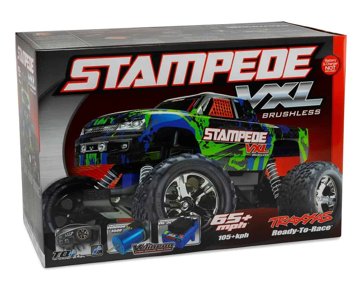 Traxxas Stampede VXL: 1/10 Scale Monster Truck Green 9 Traxxas Stampede VXL: 1/10 Scale Monster Truck Green - Image 7
