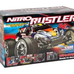 Traxxas Nitro Rustler: 1/10-Scale Nitro-Powered 2WD Stadium Truck Blue -RC TRUCKS Outlet Shop tra44096 3 blue 5
