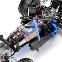 Traxxas Nitro Rustler: 1/10-Scale Nitro-Powered 2WD Stadium Truck with TSM Silver Blue -RC TRUCKS Outlet Shop tra44096 3 sblu 1