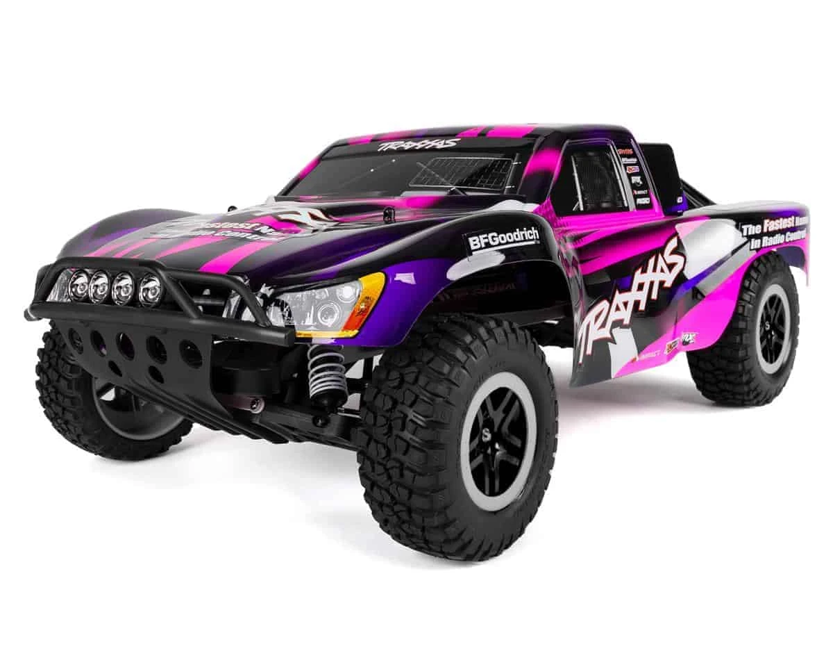 Traxxas Slash 1/10 RTR Short Course Truck LED Lights, TQ 2.4GHz Radio, Battery and DC Charger Pink 3 Traxxas Slash 1/10 RTR Short Course Truck LED Lights, TQ 2.4GHz Radio, Battery and DC Charger Pink