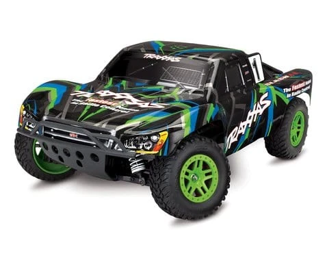 Traxxas Slash 4X4: 1/10 Scale 4WD Electric Short Course Truck with Battery and Charger Green 3 Traxxas Slash 4X4: 1/10 Scale 4WD Electric Short Course Truck with Battery and Charger Green