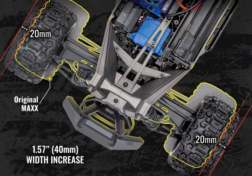 Traxxas Maxx WideMaxx 1/10 Brushless RTR 4WD Monster Truck Orange 5 Traxxas Maxx WideMaxx 1/10 Brushless RTR 4WD Monster Truck Orange - Image 3